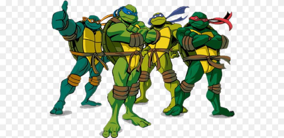 Tmnt Transparent Images Teenage Mutant Ninja Turtles Transparent, Green, Person, Art, Cartoon Png Image