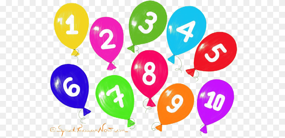 To 10 Numbers Number 1 10 Balloon, Symbol, Text Free Png Download