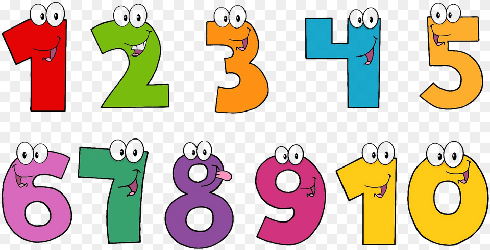 To 10 Numbers Transparent Background Cartoon, Number, Text, Symbol, Person Free Png