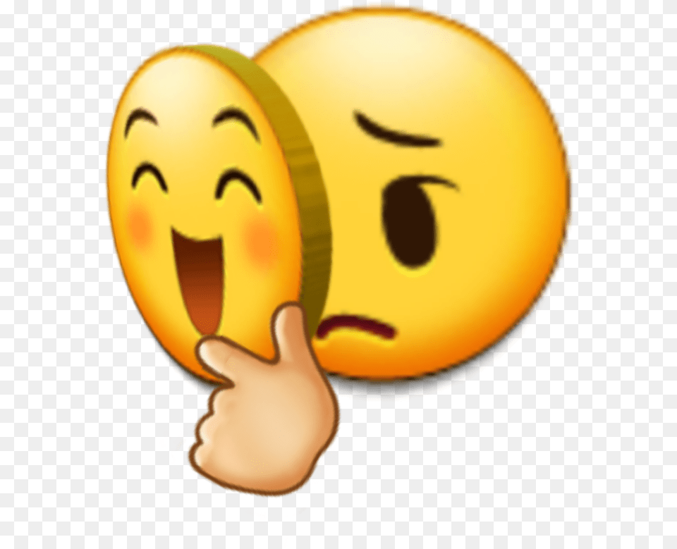 To Convert Your Tears Into Joy Double Face Emoji Sad And Happy, Balloon, Person Free Png Download