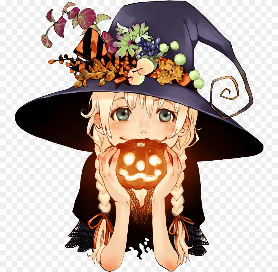 To Edit U0026 Use In Category Witch Hat Clipar Cute Halloween Anime, Adult, Wedding, Person, Female Free Transparent Png