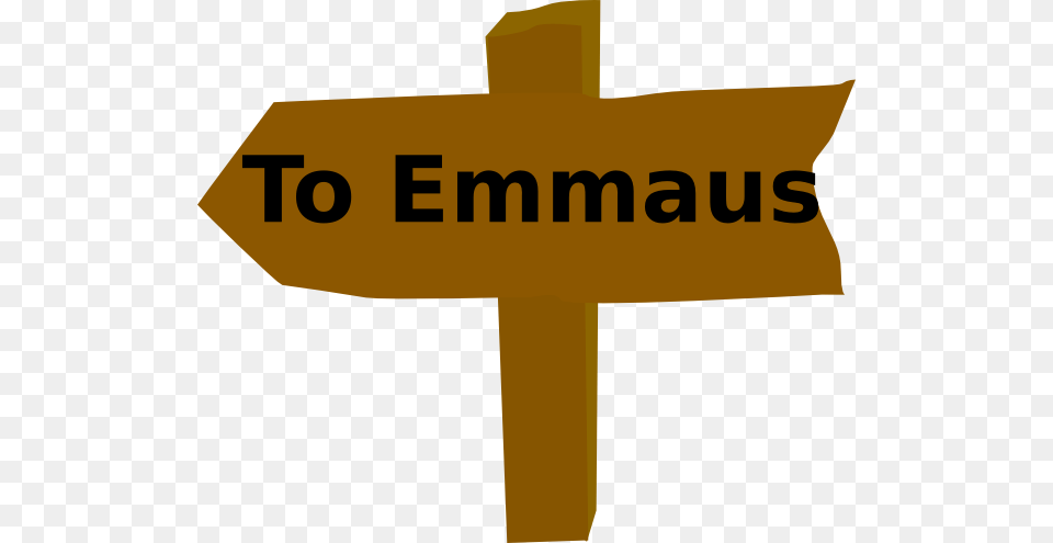 To Emmaus Clip Art, Sign, Symbol, Cross, Road Sign Free Png Download