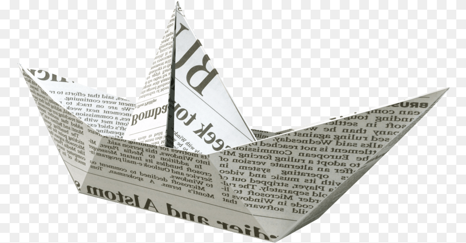 To Get Behind A News Story Add It Dance Put Newspaper Boat, Paper, Text, Art, Origami Free Png