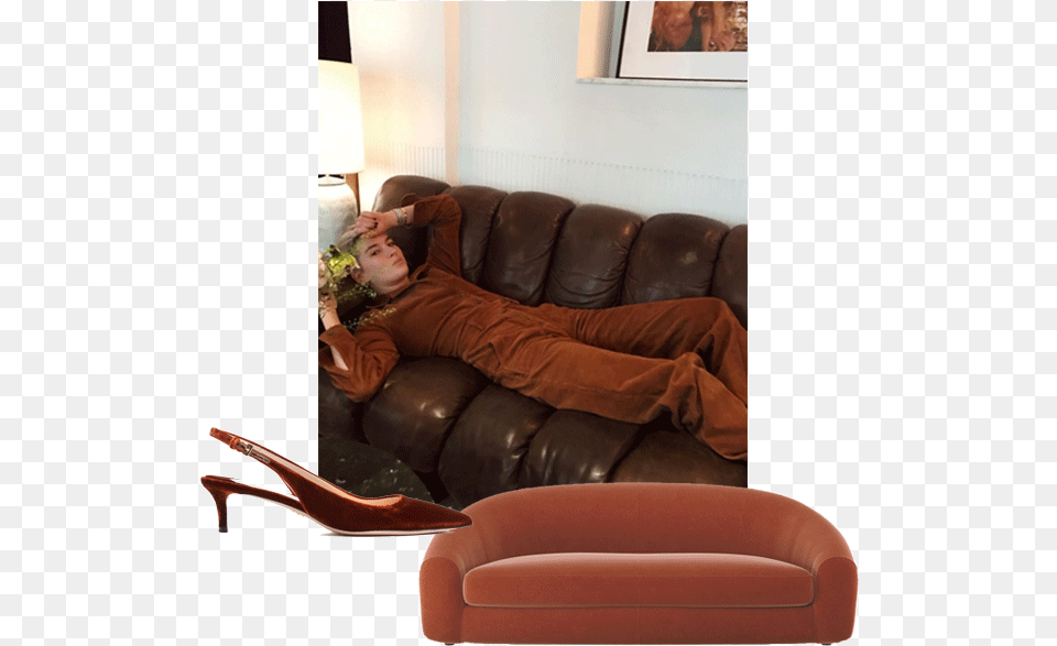 To Get Jo39s Look Try The Mango Trousers This Uniqlo Recliner, Couch, Furniture, Adult, Person Free Png Download