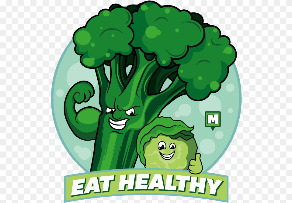 To Kick Things Off We Re All Going To Try And Eat Better Cartoon, Broccoli, Food, Plant, Produce Png