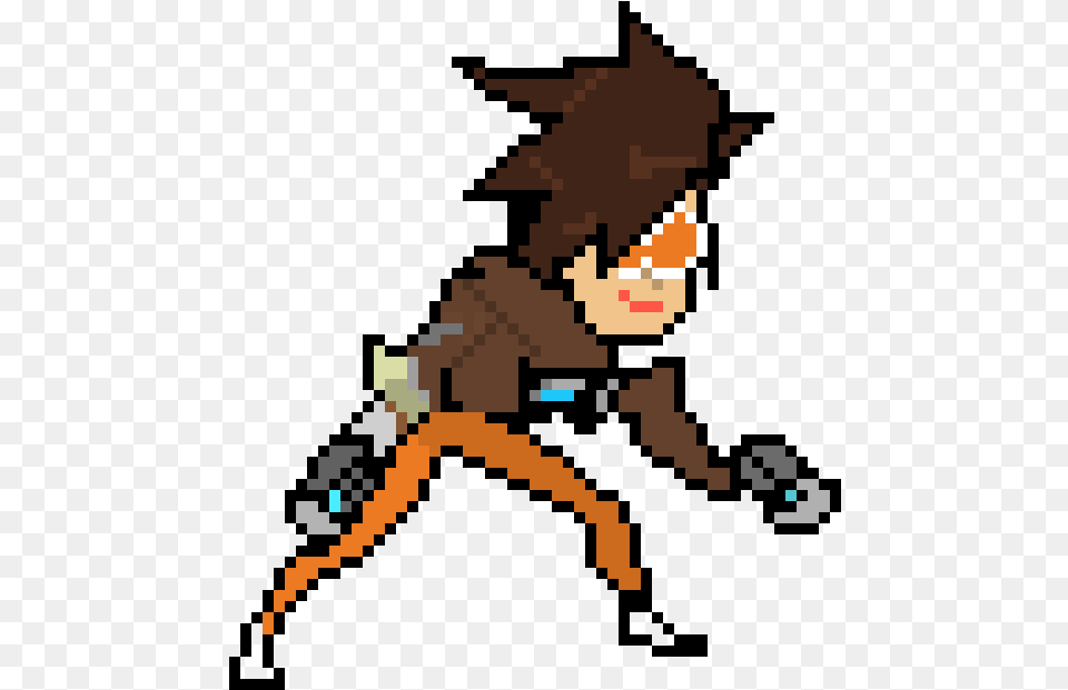 To Pixel Art Overwatch Pixel Sprays Tracer, People, Person, Face, Head Free Transparent Png