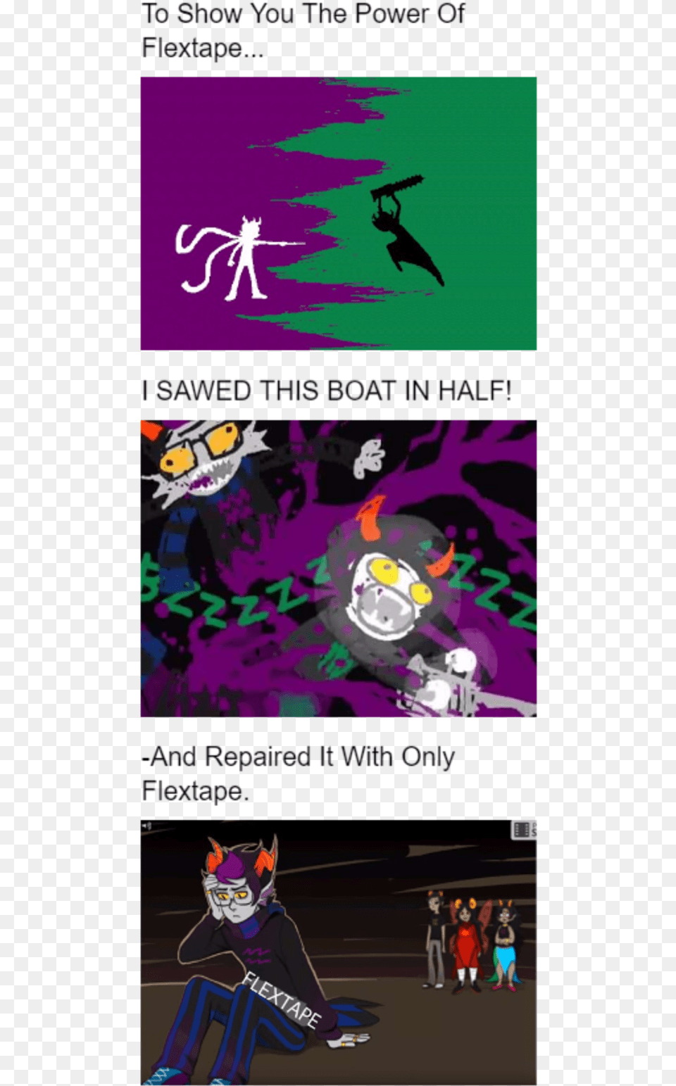 To Show You The Power Of Flextape I Sawed This Boat Homestuck In My 2019, Person, Book, Publication, Comics Png Image