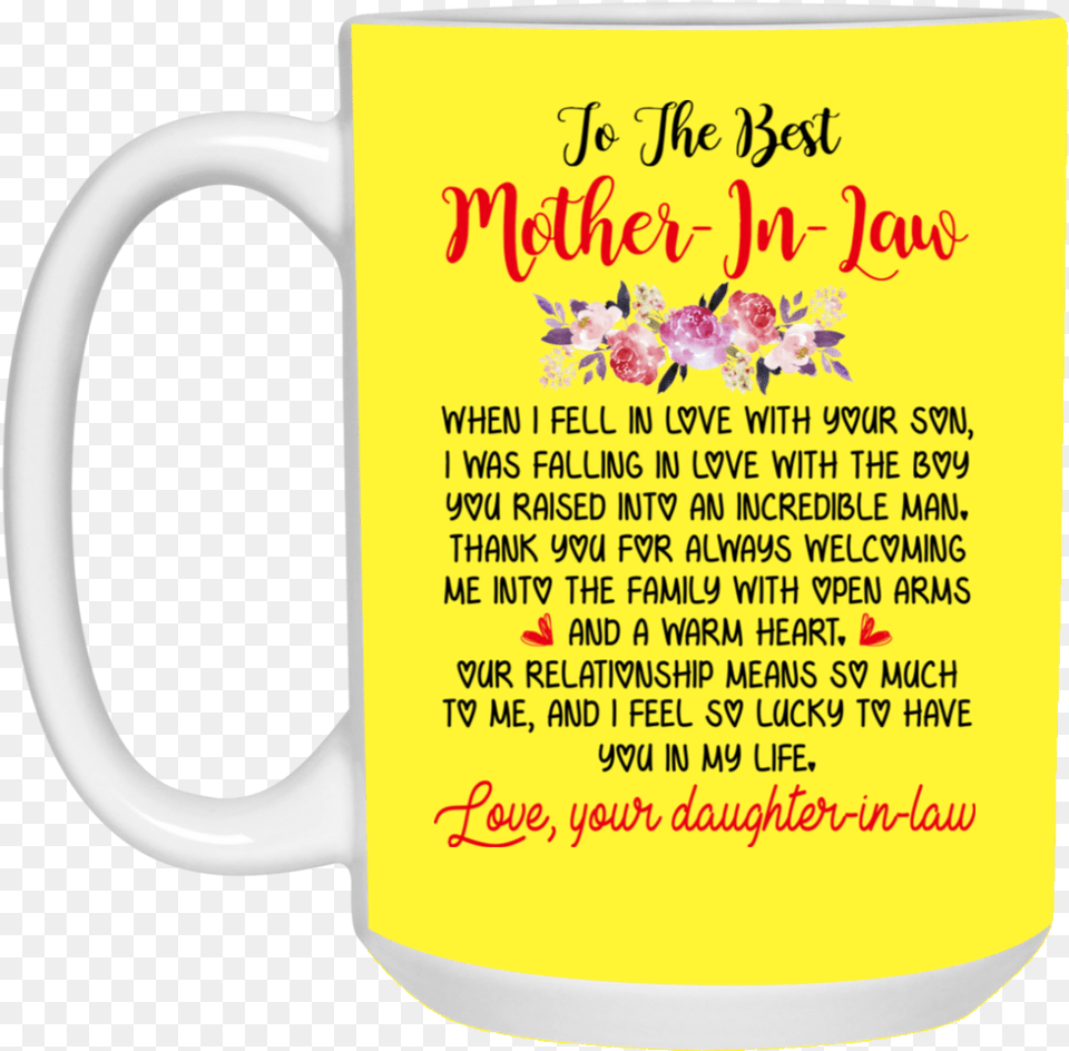 To The Best Mother In Law My Mother In Law Mug, Cup, Beverage, Coffee, Coffee Cup Png