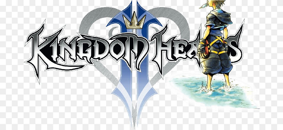 To The World That Never Was Kingdom Hearts Ii Medley Kingdom Hearts 2 Logo, Person, Weapon Png