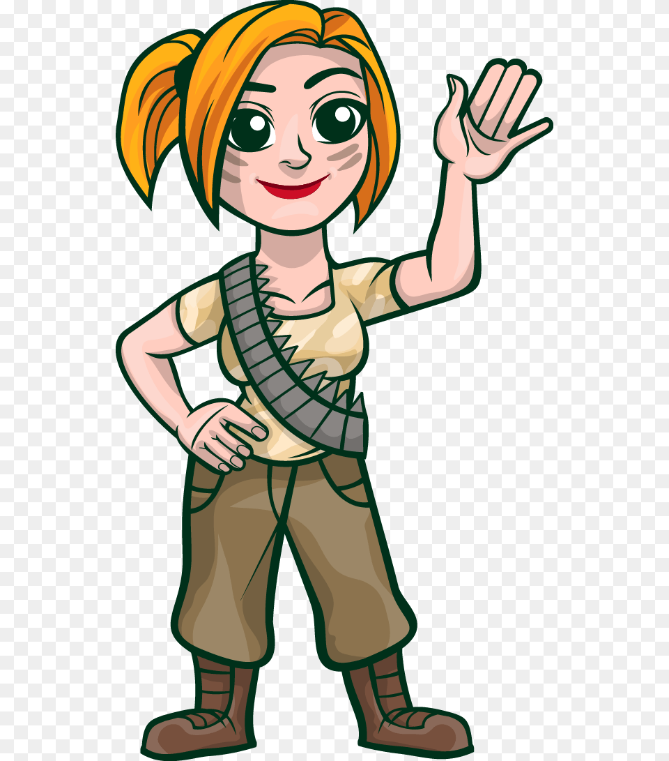 To Use Amp Public Domain Soldier Clip Art Female Soldier Cartoon, Book, Comics, Publication, Baby Free Png