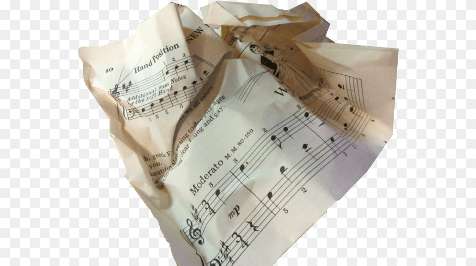 To Use Crumpled Up Sheet Music Paper Tote Bag, Person Png