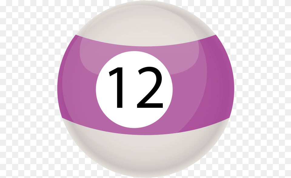 To Use Public Domain Billiards Clip Art 12 Ball Transparent Background, Sphere, Number, Symbol, Text Png Image