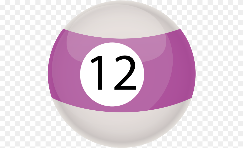 To Use Public Domain Billiards Clip Art Bola De Bilhar 12, Sphere, Number, Symbol, Text Free Png
