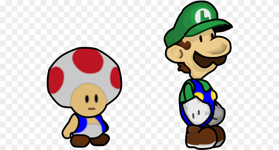 Toad And Luigi From The Super Mario Series By Nintendo Cartoon, Baby, Person, Face, Head Free Png