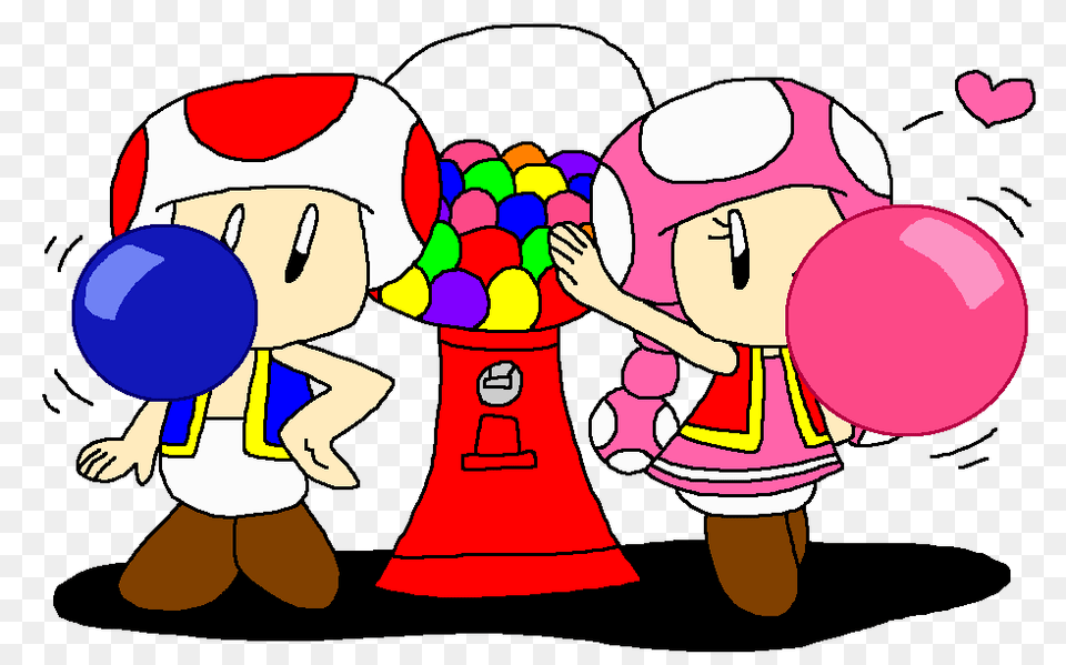 Toad And Toadette With A Gumball Machine, Balloon, Baby, People, Person Free Transparent Png