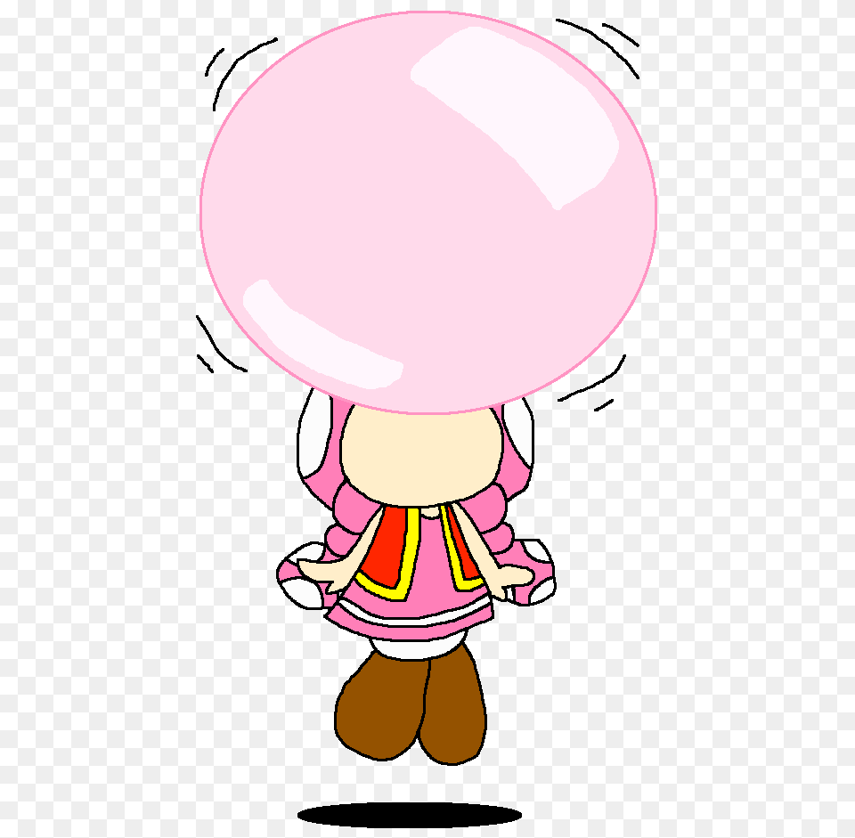 Toadette Blows A Floating Bubble Gum, Balloon, Baby, Person Png