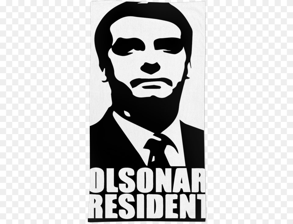 Toalha Bolsonaro Presidente De Gustavo Oliveirana Jair Bolsonaro Presidente, Stencil, Adult, Male, Man Png Image