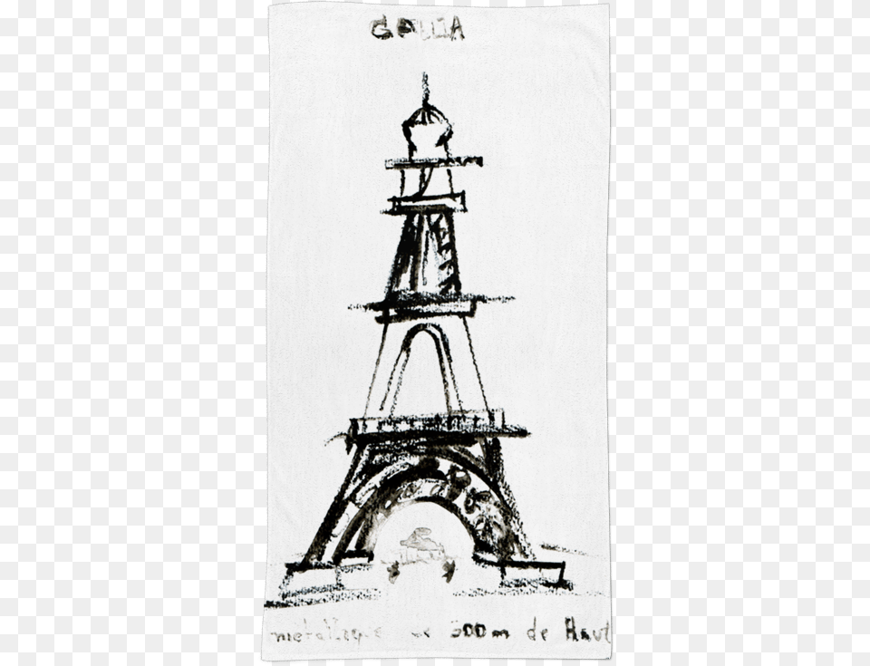 Toalha Torre Eiffel Paris De Pollyanna Araujona Eiffel Tower, Architecture, Bell Tower, Building, Monastery Free Png