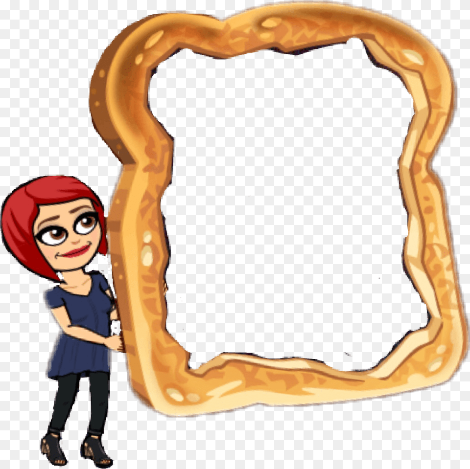 Toast Food Frame Bitmoji Food Frame, Person, Face, Head, Clothing Free Transparent Png