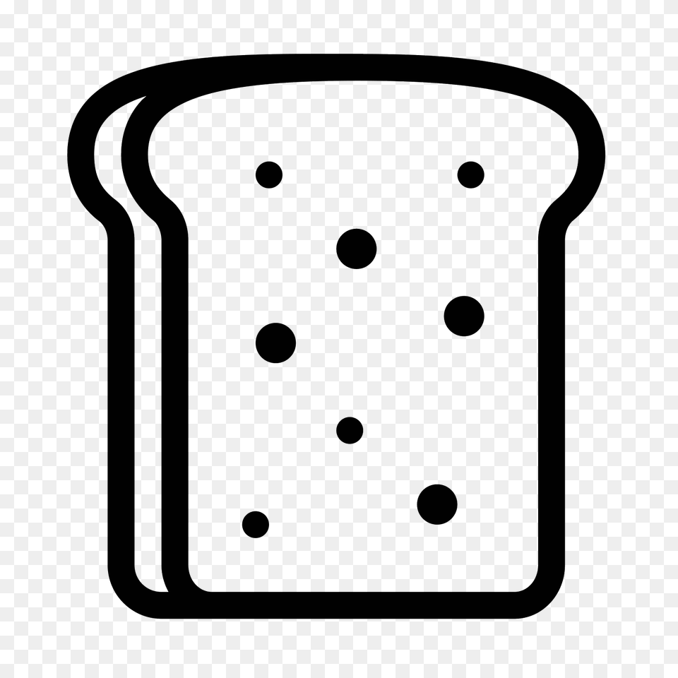 Toast Icon, Gray Free Png
