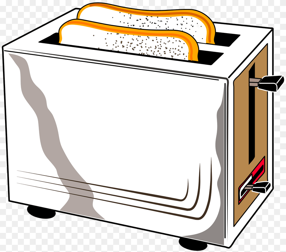 Toast Popped Up In The Toaster Clipart, Device, Appliance, Electrical Device, Gas Pump Png