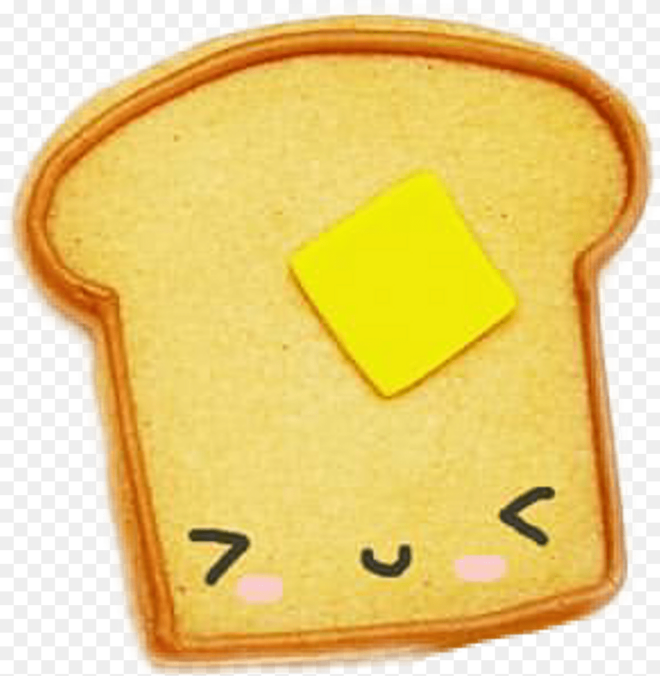Toast Sticker Kawaii Faces On Food, Bread Free Transparent Png