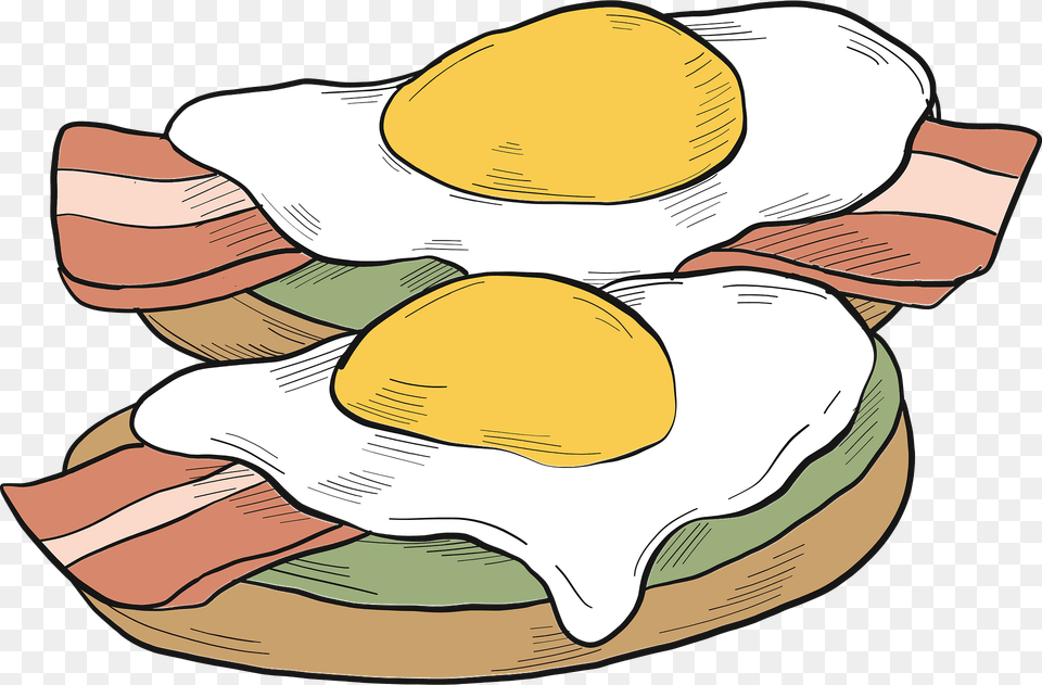 Toast With Eggs And Bacon Clipart, Food, Egg, Baby, Person Free Transparent Png