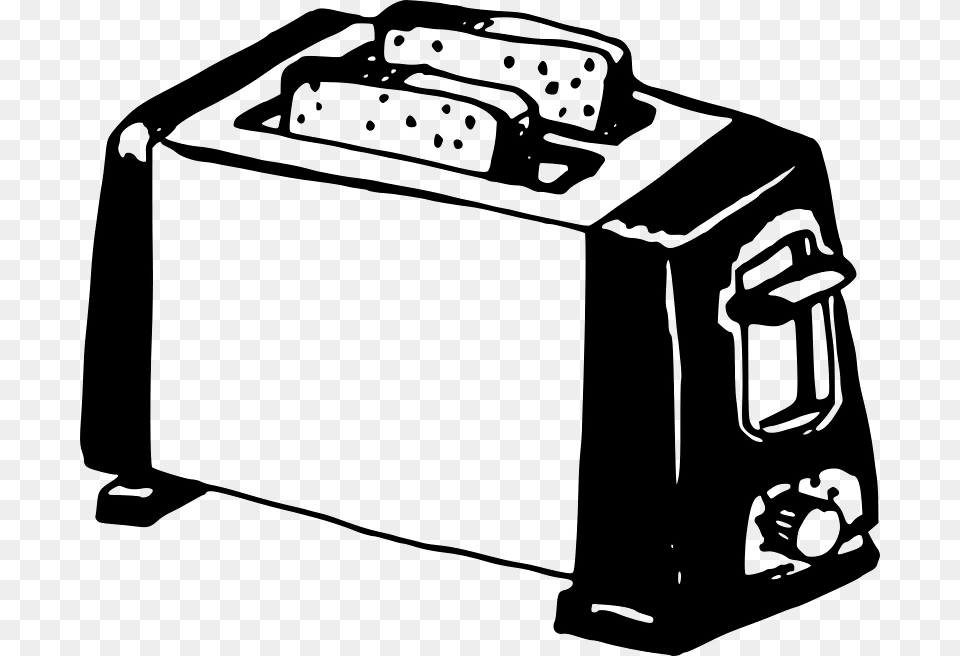 Toaster Black And White Image Of Toaster, Gray Free Png