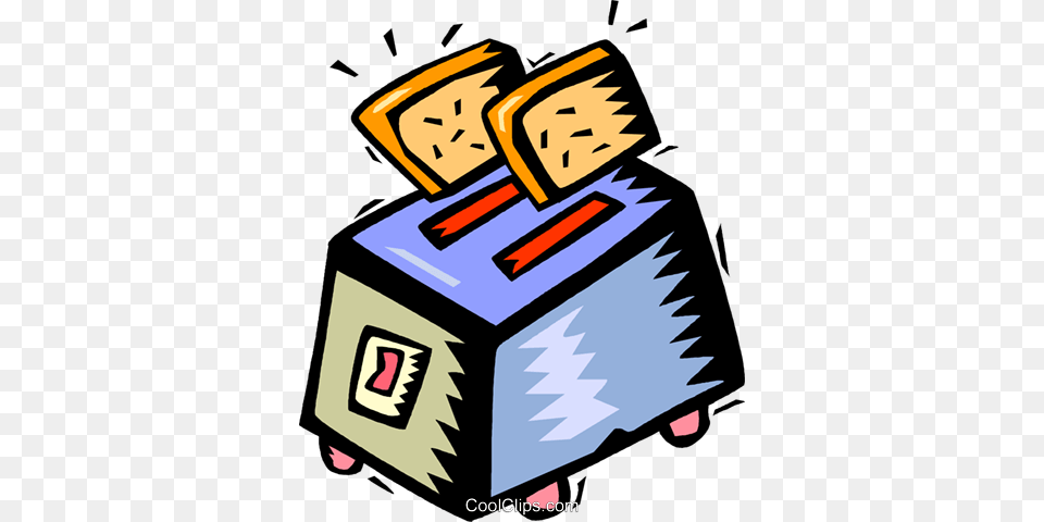 Toaster With Two Pieces Of Toast Royalty Vector Clip Art, Appliance, Device, Electrical Device, Dynamite Png Image