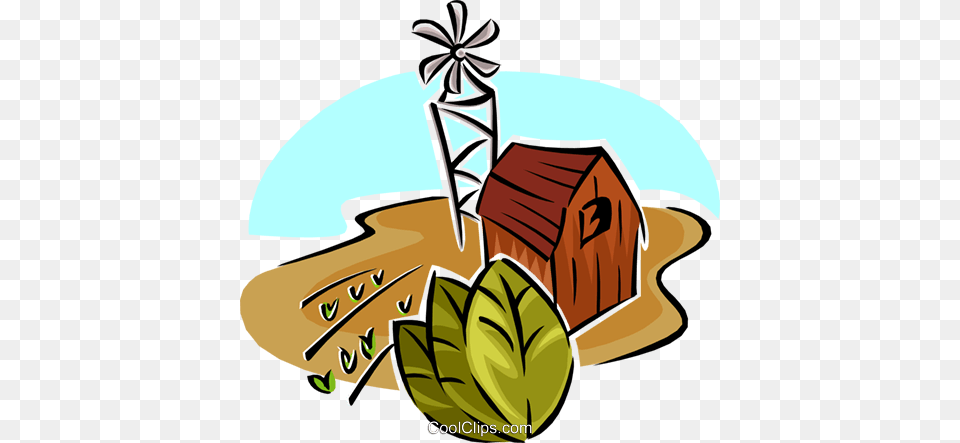 Tobacco Farm Royalty Vector Clip Art Illustration, Architecture, Building, Countryside, Hut Free Png