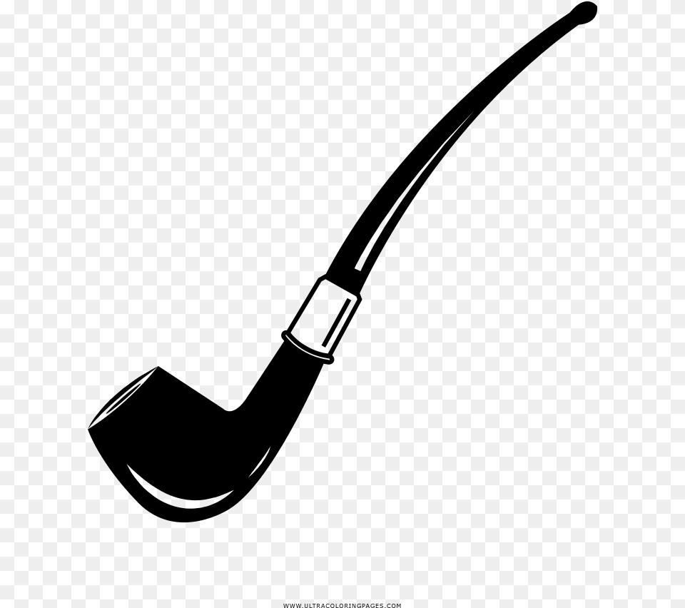 Tobacco Pipe Coloring, Gray Free Png