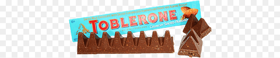 Toblerone Of Switzerland Crunchy Salted Almond Toblerone Crunchy Salty Almond Chocolate Bars 35 Oz, Food, Sweets, Dessert Free Png Download