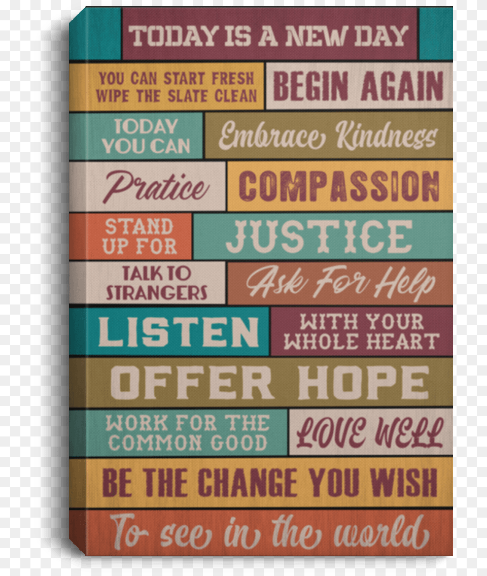 Today Is The New Day Canvas, Advertisement, Book, Poster, Publication Free Png