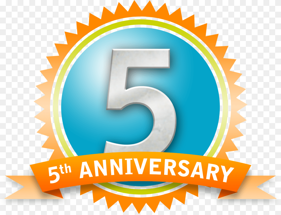 Today Sees The Fifth Anniversary Of This Blog 5th Anniversary Logo, Number, Symbol, Text Free Png Download