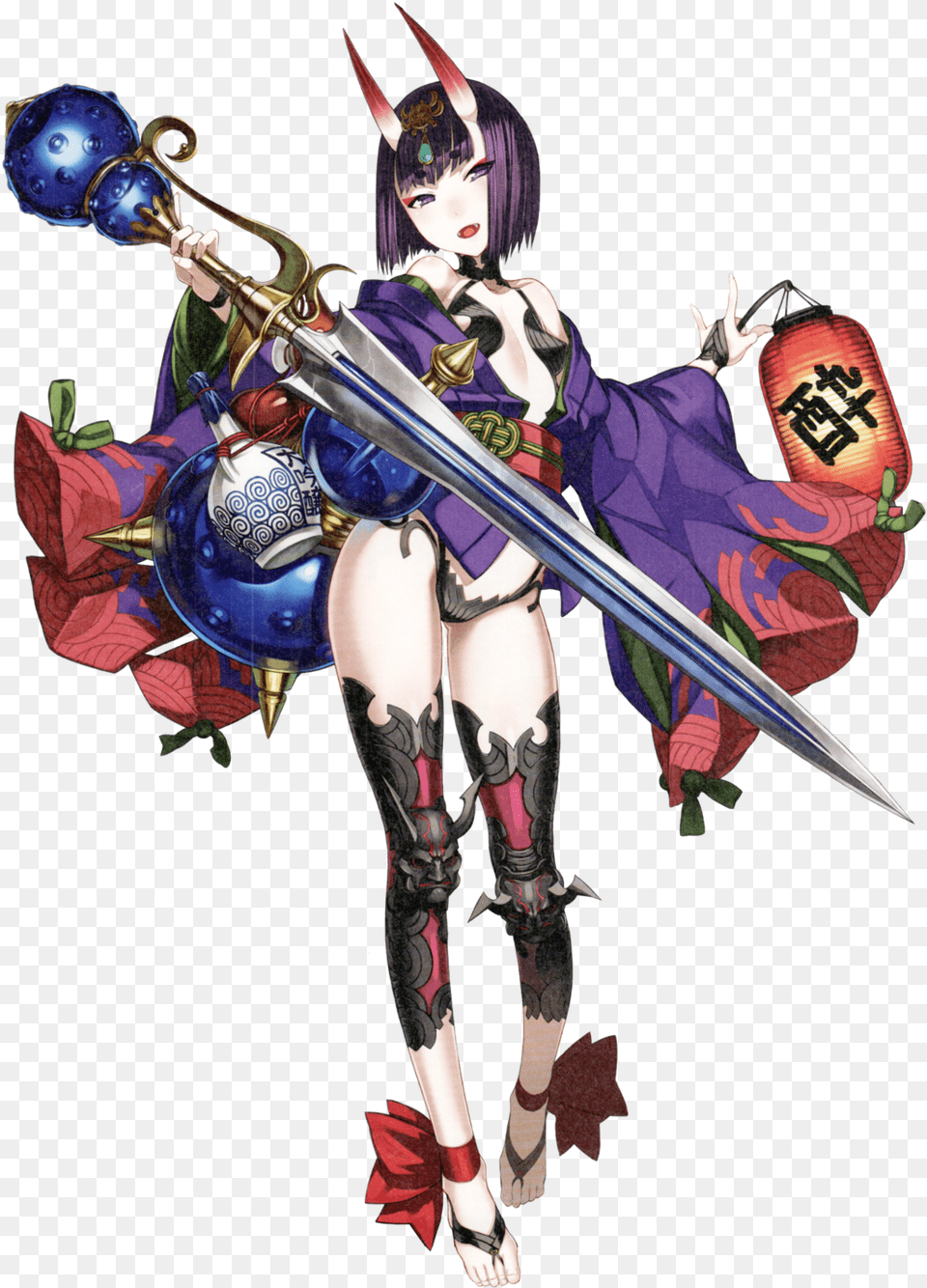 Today We Love Shuten Douji39s Short But Thick Eyebrows Shuten Douji Keychain, Weapon, Book, Comics, Sword Png Image