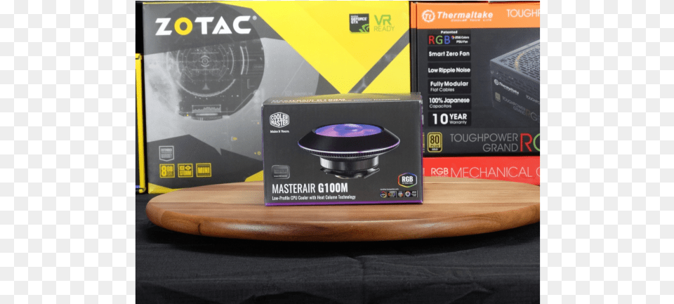 Today We Will Be Taking A Peek At Cooler Master39s G100m Zotac Geforce Gtx 1080 Founders Edition, Advertisement, Table, Furniture, Coffee Table Free Png Download