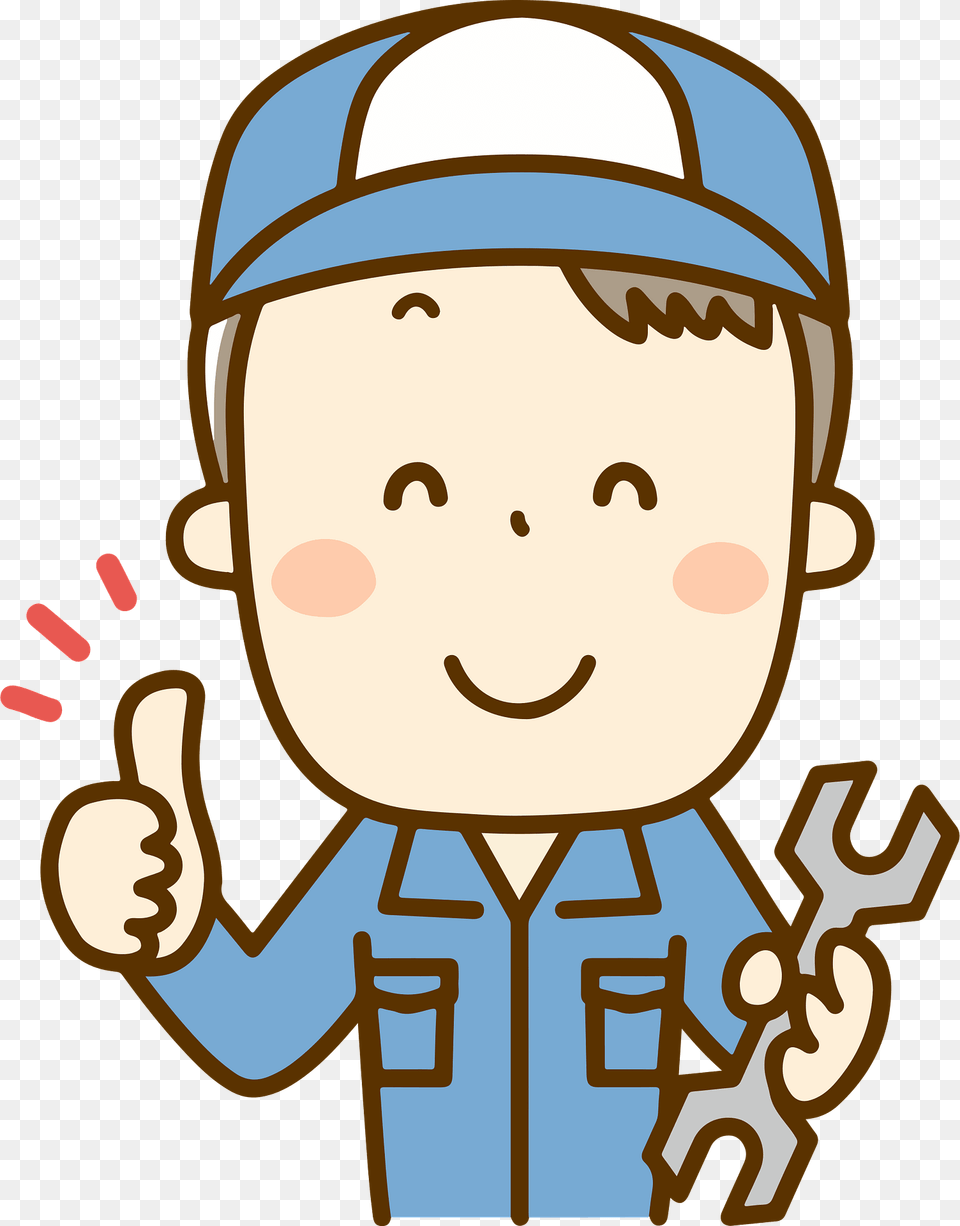 Todd Mechanic Man Is Giving Thumbs Up Clipart, Body Part, Finger, Hand, Person Png Image