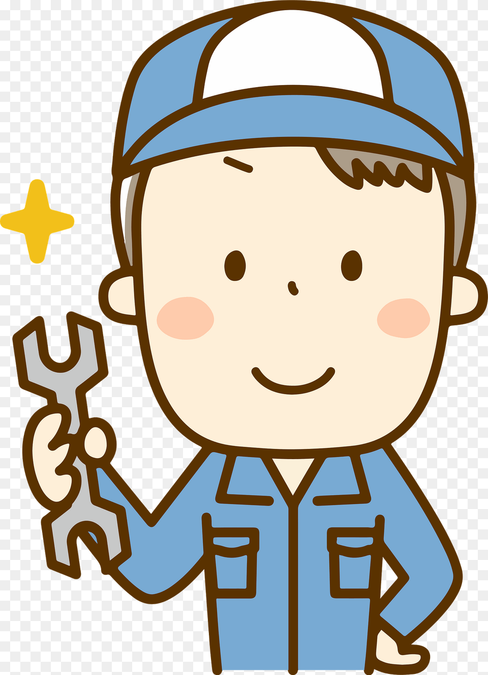 Todd Mechanic Man Is Holding A Spanner Clipart, Photography, Baby, Person, Face Free Png Download