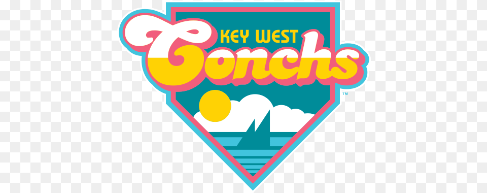 Todd Radom Lends His Hand To Retro Key West Conchs Minor League Baseball, Sticker, Logo, Dynamite, Weapon Free Transparent Png