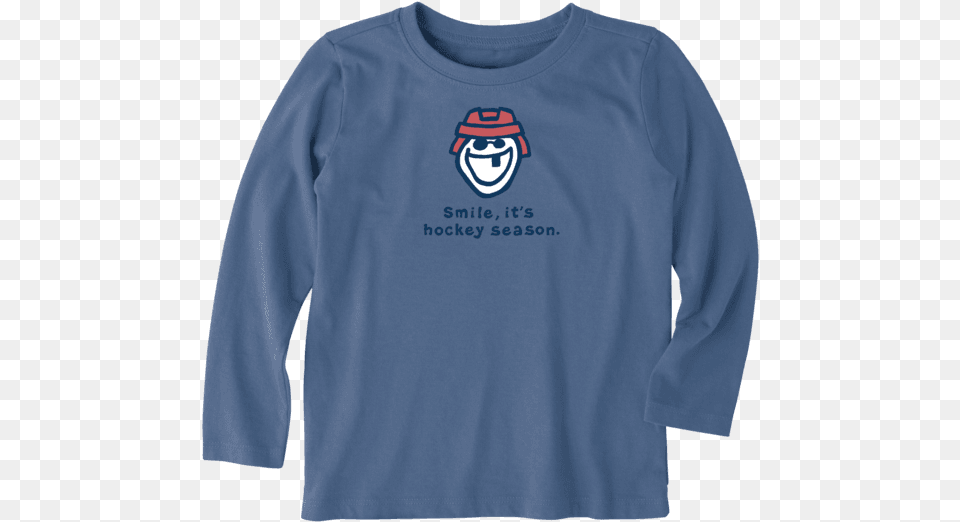 Toddler Smile Its Hockey Season Toddler Long Sleeve Sweatshirt, Clothing, Long Sleeve, T-shirt Free Png Download