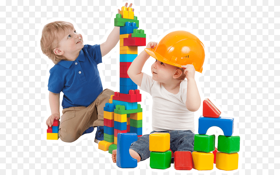 Toddlers Playing, Clothing, Hardhat, Helmet, Baby Free Png Download