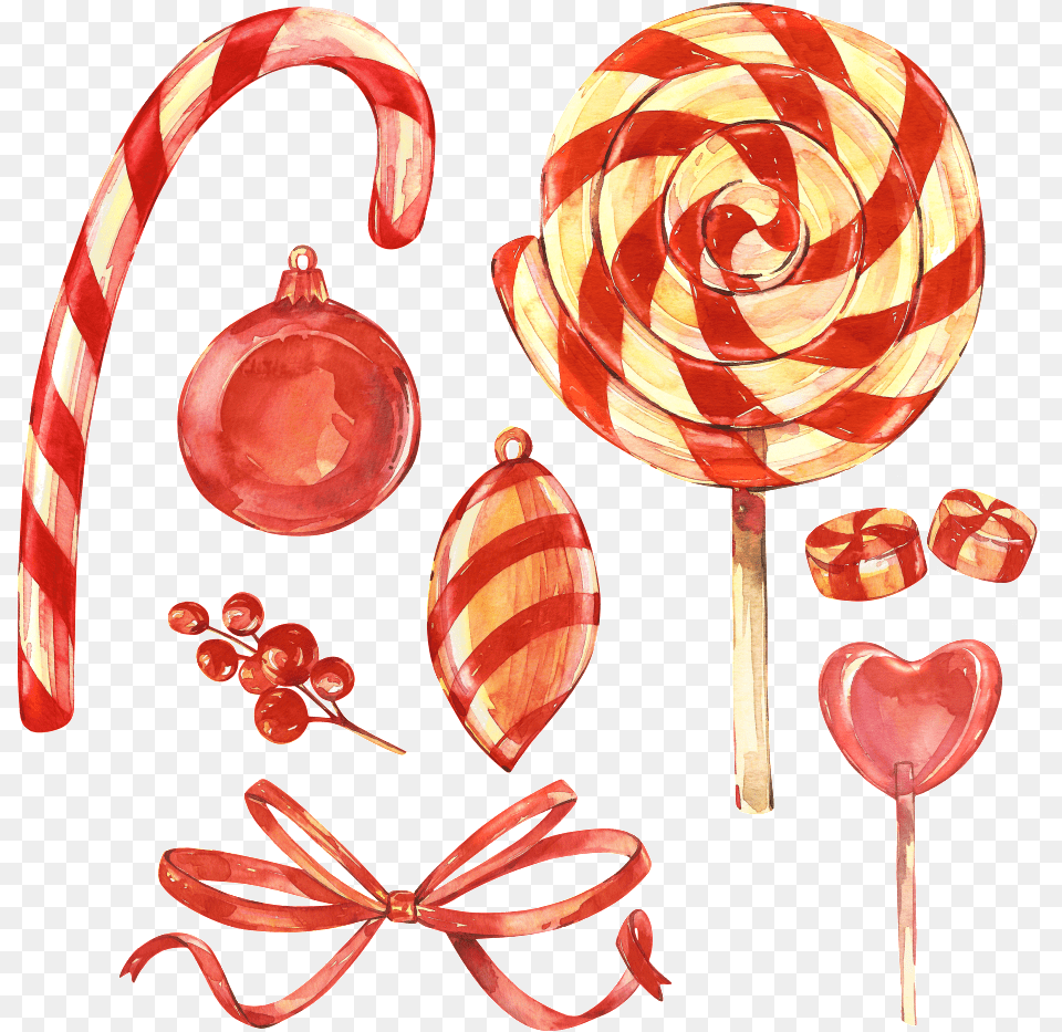 Todo Tipo De Dulces De Navidad Transparente Dibujo De Lolly Pops, Candy, Food, Sweets, Lollipop Png