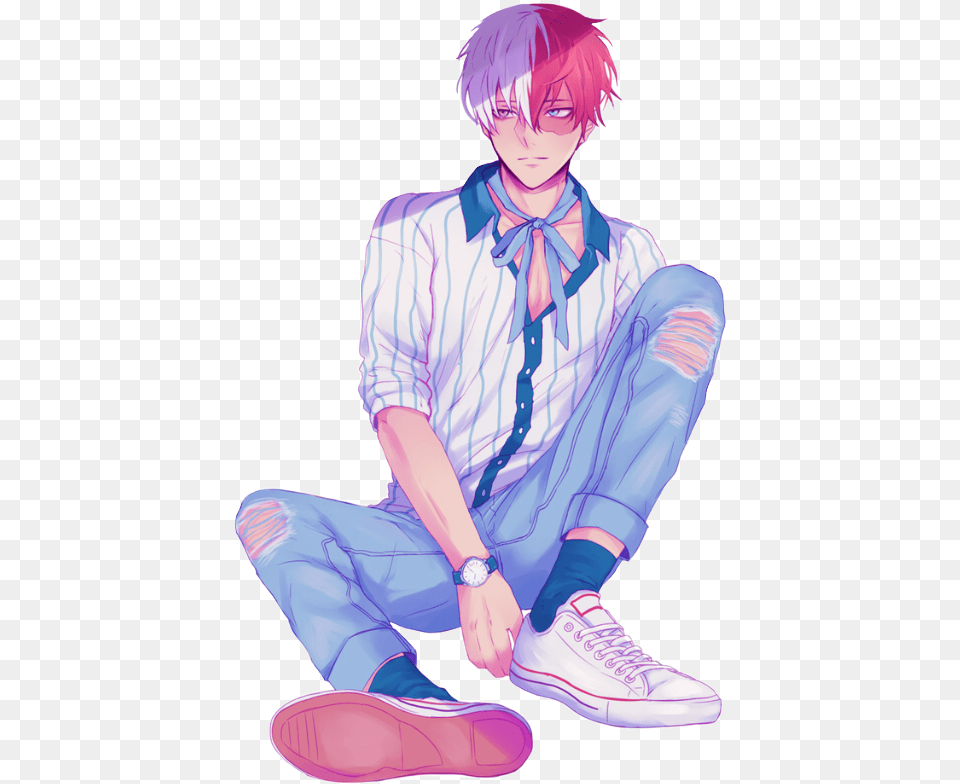 Todoroki Shoto Sticker By Icy Hot From Anime, Book, Publication, Comics, Shoe Png Image