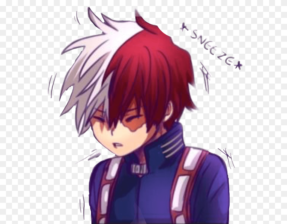 Todoroki Sneezing Ua Myheroacademia Todorokichibi Cute Pictures Of Todoroki, Book, Comics, Publication, Adult Png