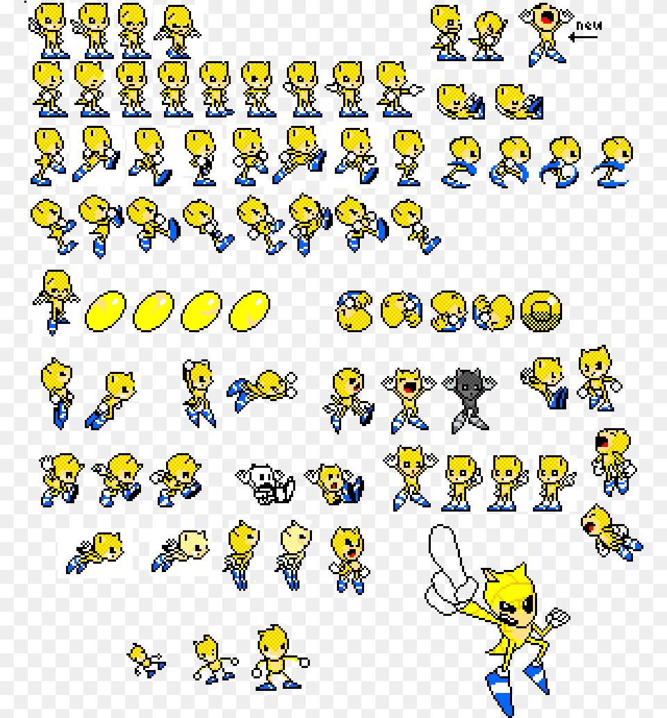 Toei Sonic Sprite Sheet, Person, Blackboard Free Transparent Png