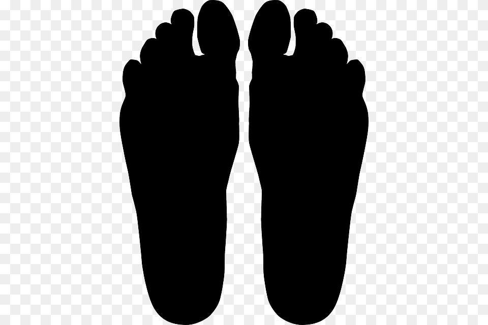 Toes Foot Feet Silhouette Footprints Feet Silhouette, Person Free Png