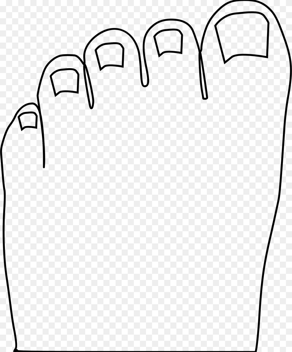 Toes Outline Icons, Gray Free Transparent Png