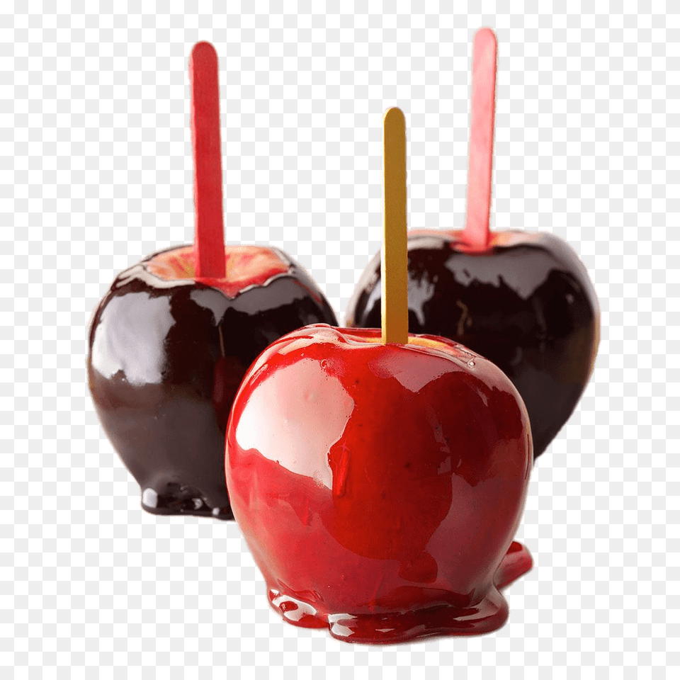 Toffee And Chocolate Apples, Food, Fruit, Plant, Produce Png Image