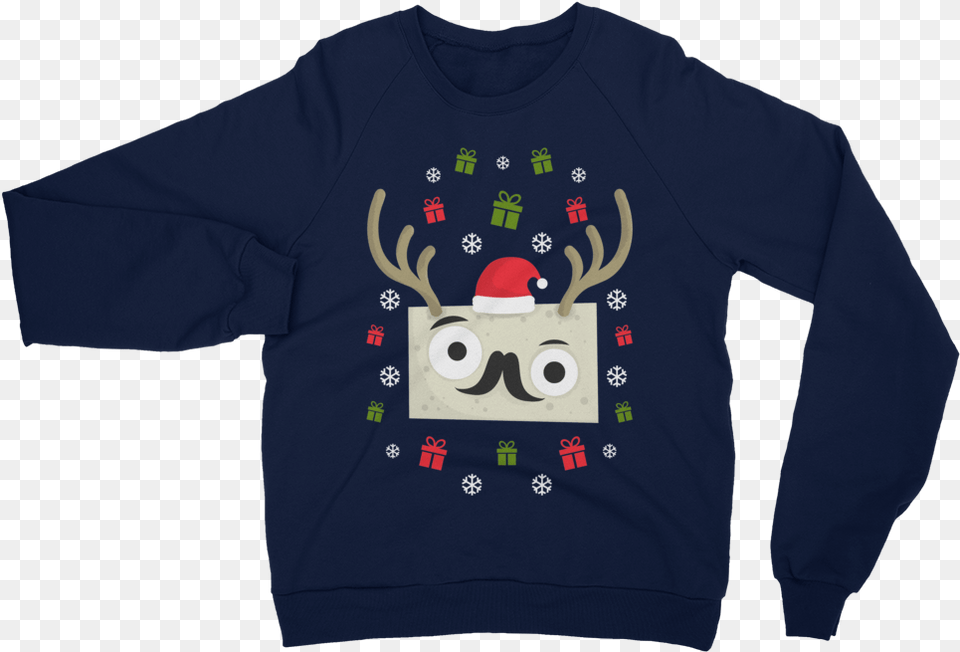 Tofu Christmas Reindeer Sweater, Clothing, T-shirt, Knitwear, Applique Png Image