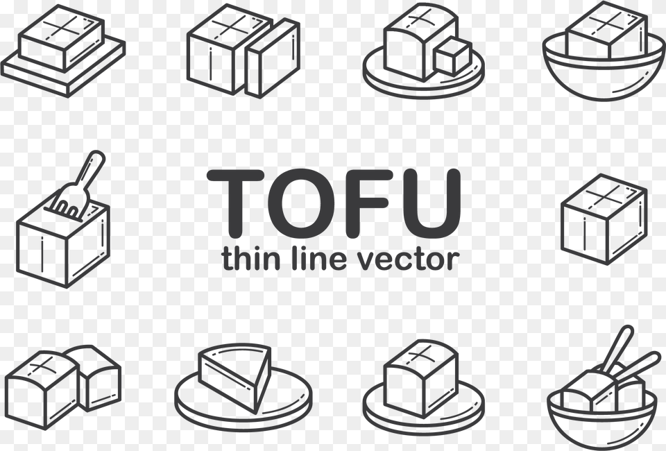 Tofu Icons Vector Tofu, Text Free Png